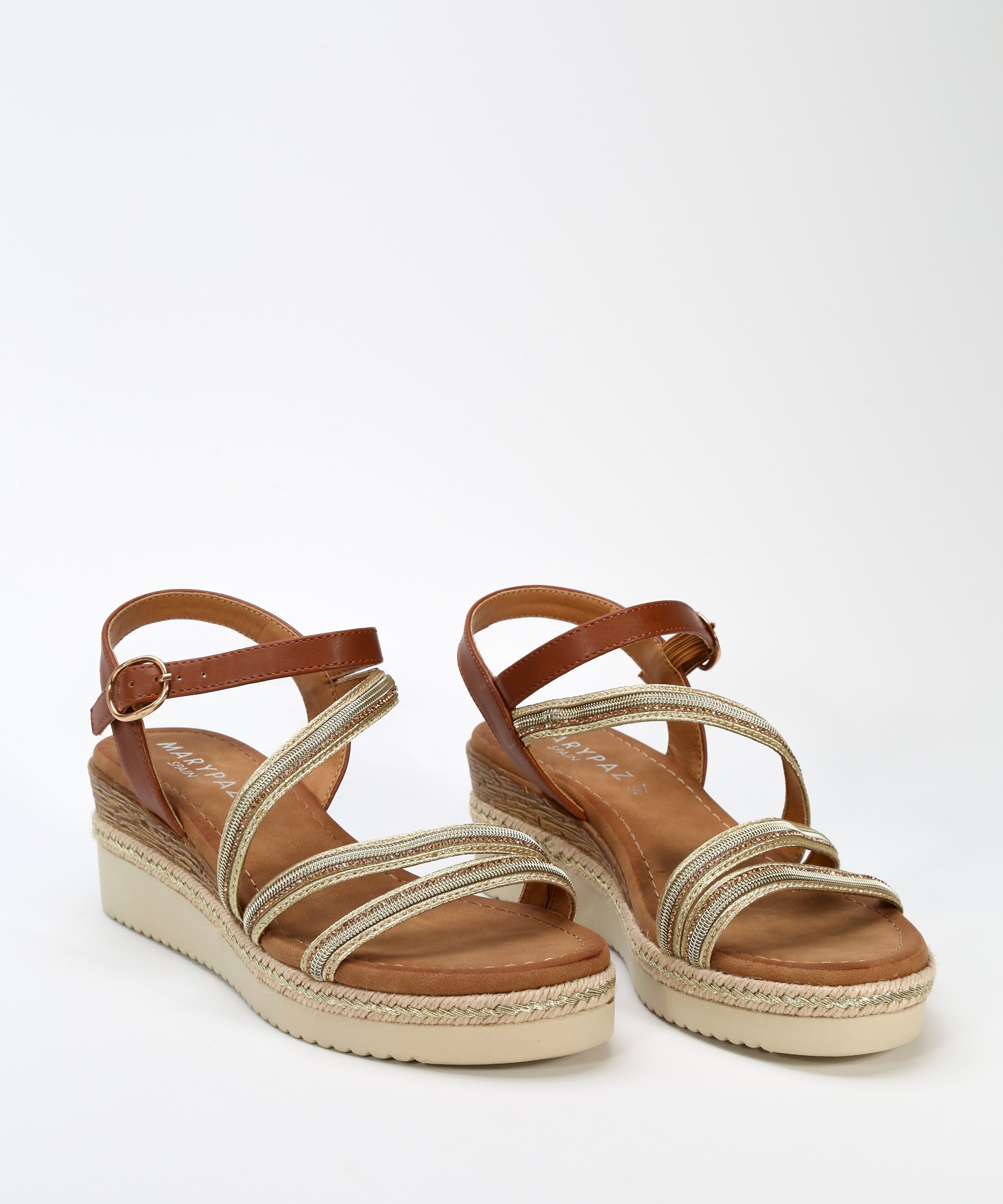 Sandalias cuña tiras